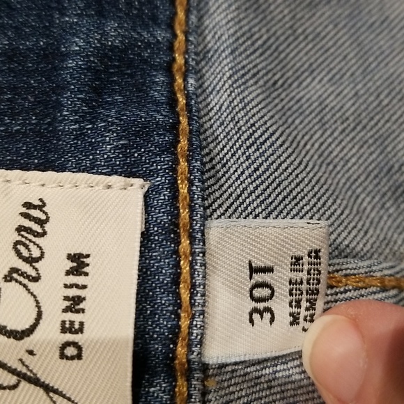J. Crew button fly denim EUC sz30T Toothpick 9" - Picture 5 of 10